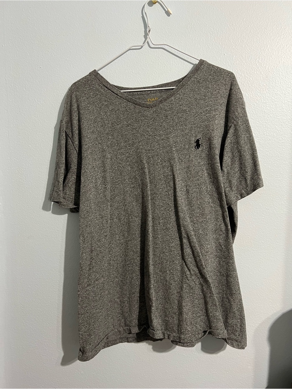Polo by Ralph Lauren Men's Gray V-Neck T-Shirt